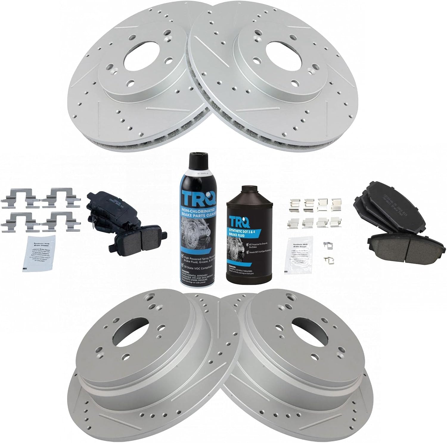 TRQ Performance Brake Pad & Rotor Kit for 2002-2004 Honda Odyssey
