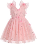 Toddler Girls Butterfly Dress with Sparkle Sequins for Parties