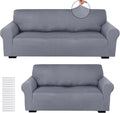 Peryiter 2 Pc Loveseat & Sofa Slipcover Set - Form Fit Stretch