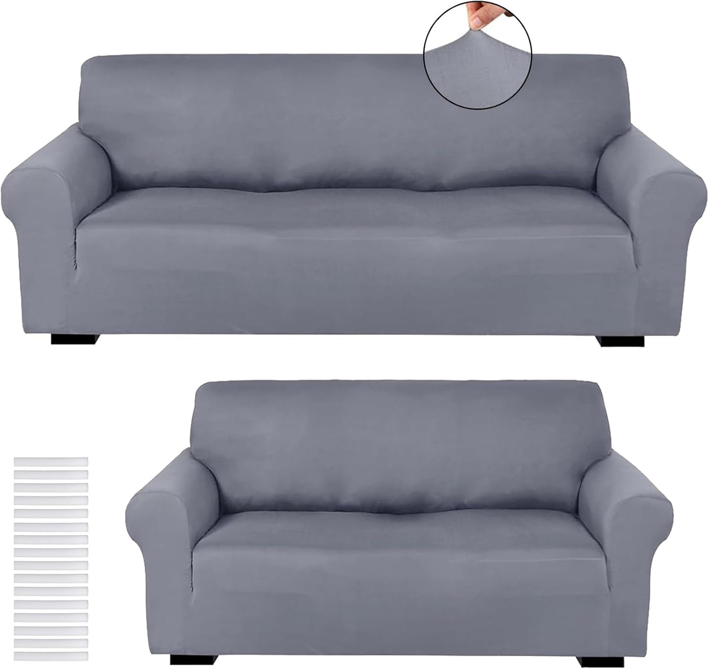 Peryiter Loveseat Covers Slipcover Set for Couch Furniture
