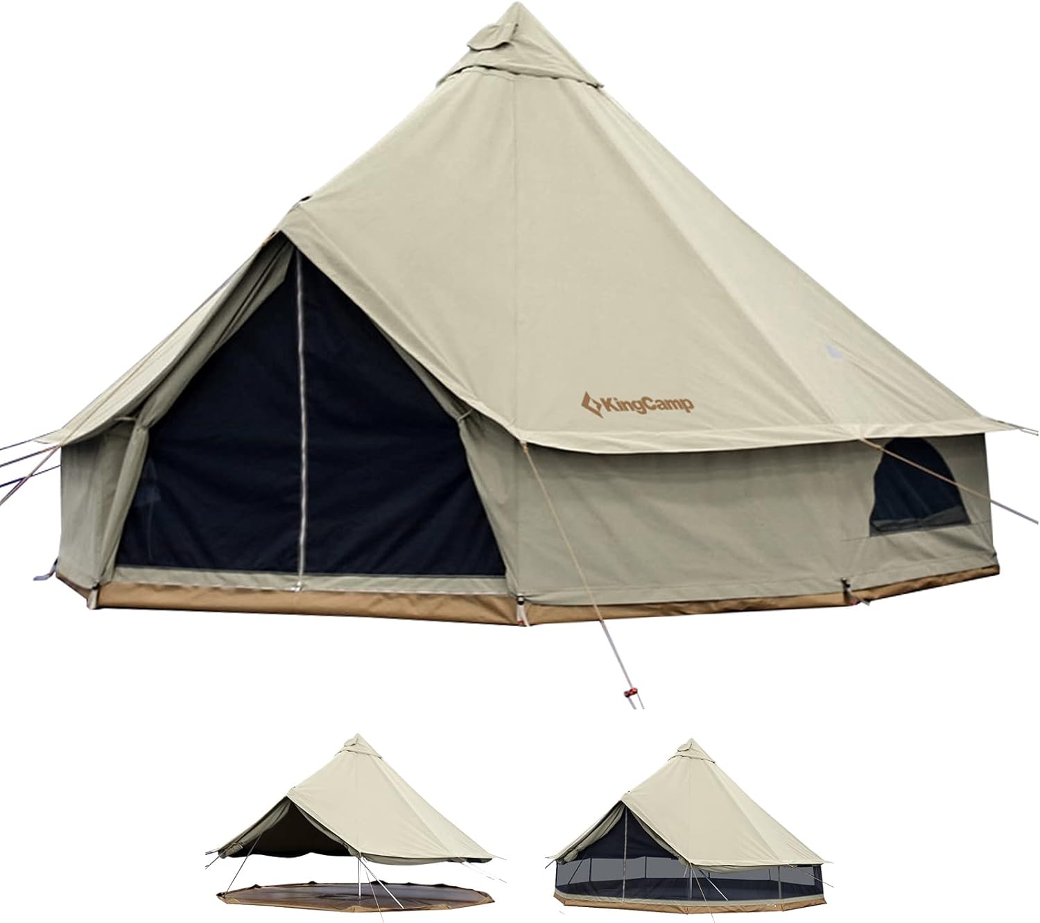 KingCamp Luxury Waterproof Bell Tent - Ultimate Glamping Experience