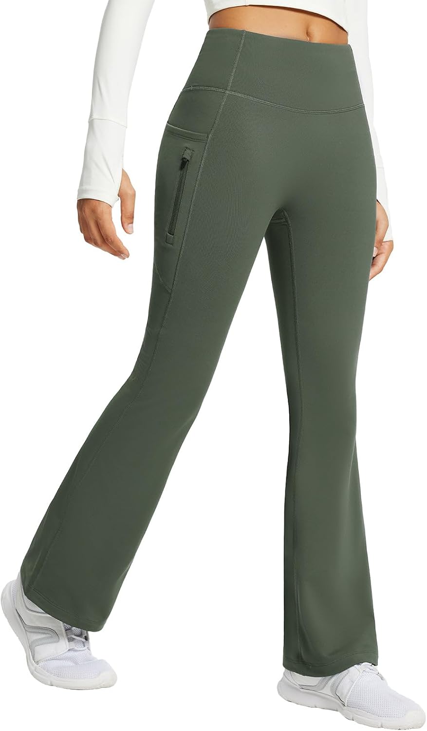 Fleece Lined Water Resistant Winter Thermal Yoga Pants for Women