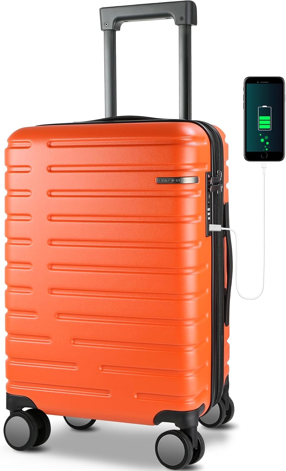EMPSIGN Carry On Luggage with Spinner Wheels for Travel