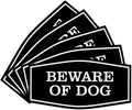 Fancy Beware of Dog Wall or Door Sign - Durable Home Security