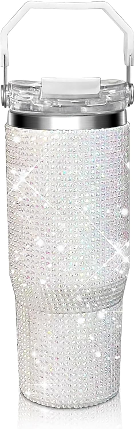 30oz Bling Rhinestone Studded Tumbler for Stylish Hydration