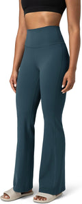 Colorfulkoala Women's Dreamlux Workout Flare Leggings - Flattering