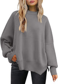 LILLUSORY Women's Oversized Batwing Sweater - Cozy Crewneck Tunic