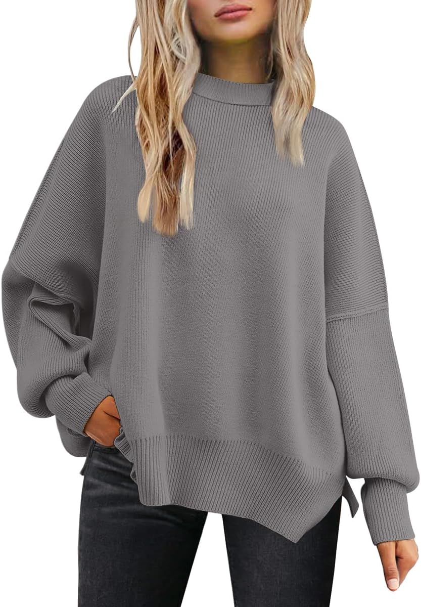LILLUSORY Women's Oversized Batwing Sweaters for Fall Style