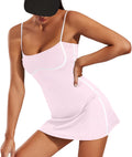 Womens Workout Tennis Dress with Built-In Bra & Pockets - Slim Fit