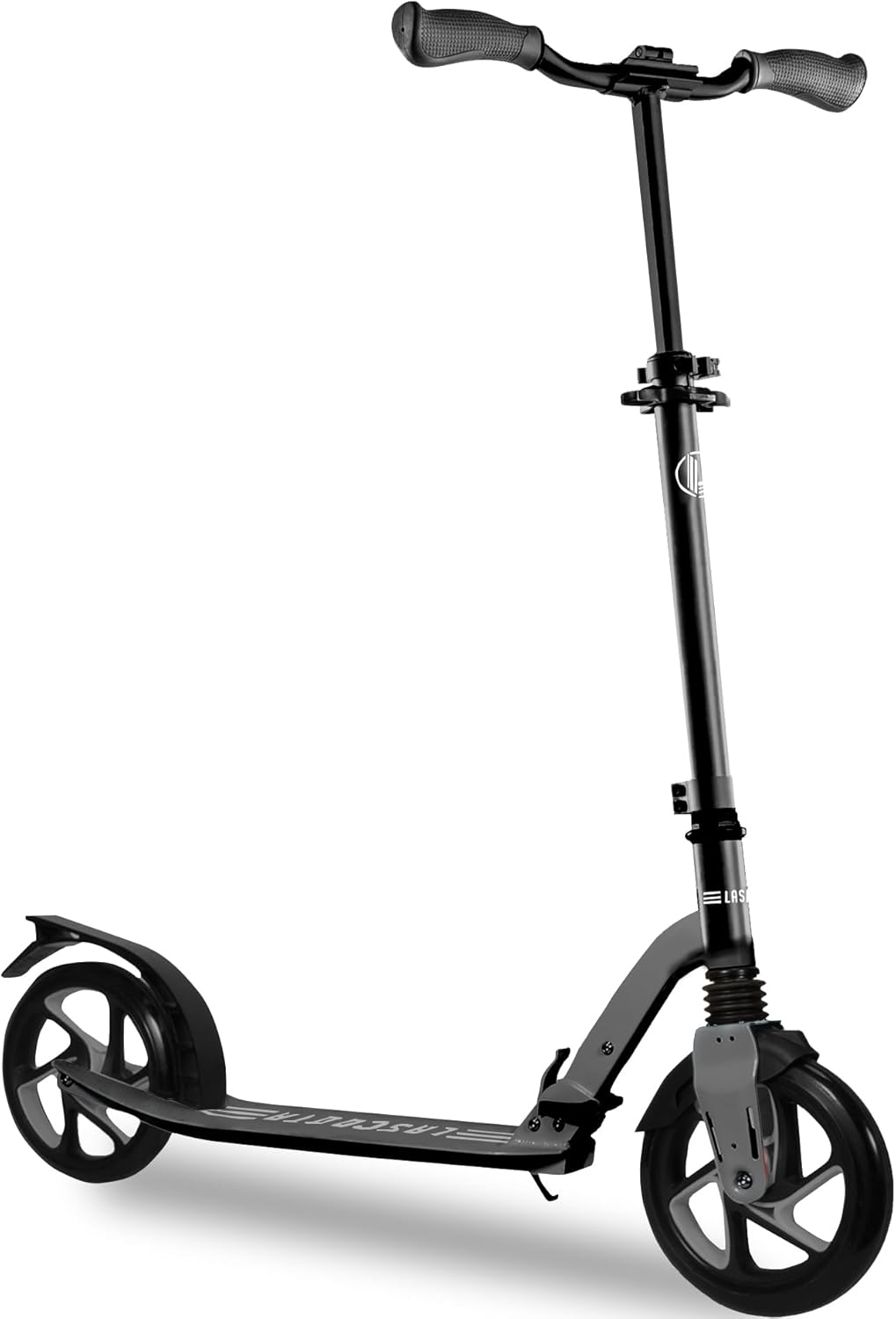 LaScoota Kick Scooter: Sturdy 8 Wheels, Adjustable, Foldable