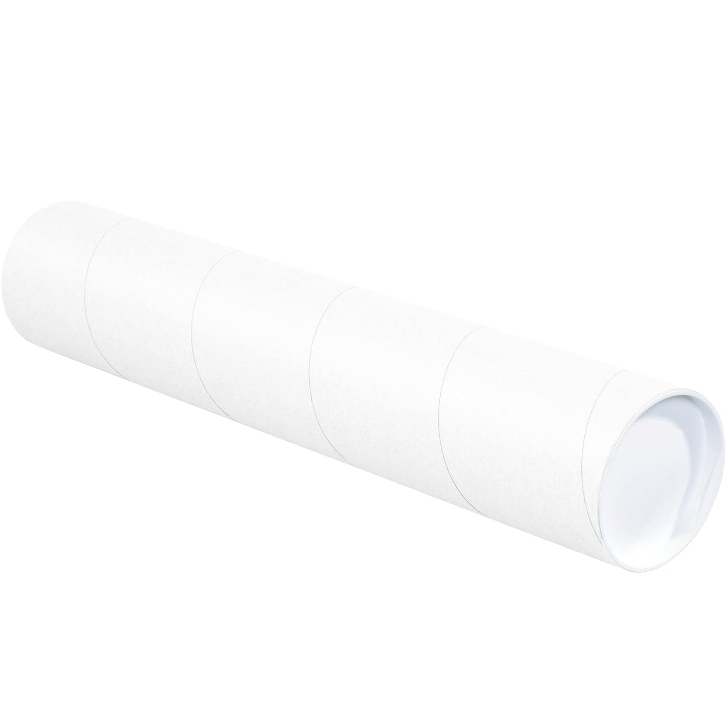 BOX USA BP4012W Mailing Tubes with Caps for Secure Shipping