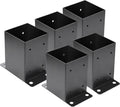 4 x 4 Post Base 5 PCS - Heavy Duty 3.6in x 3.6in Deck Post Brackets