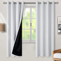BGment Greyish White 100% Blackout Curtains for Living Room