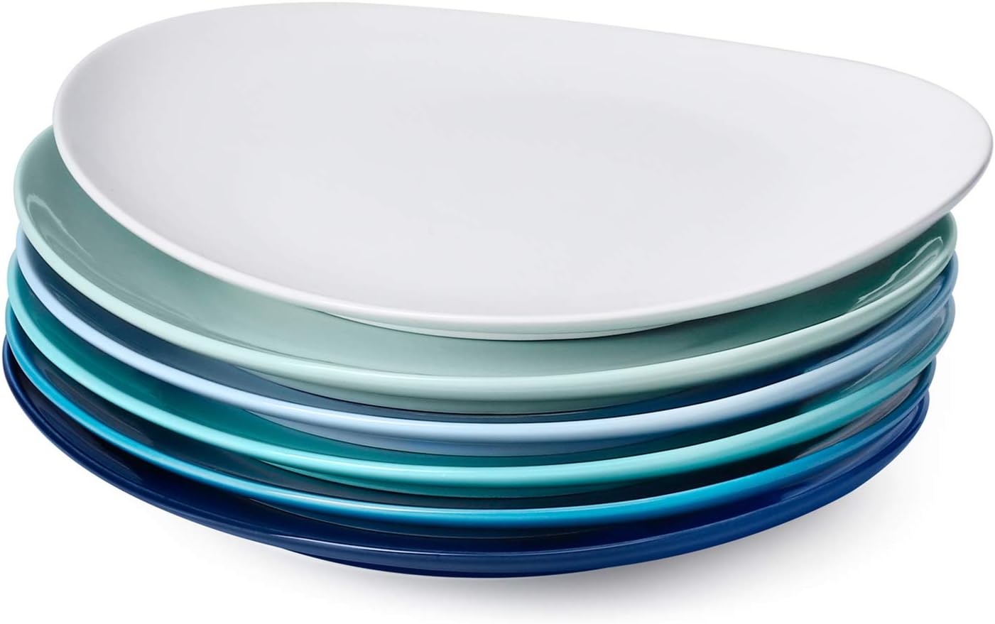 Sweese Porcelain Dinner Plates Set of 6 - Azure Dreamscape