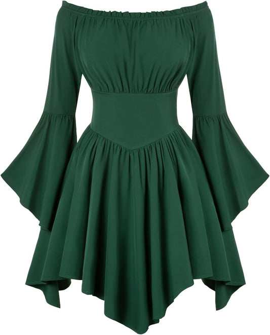 Renaissance Costume Dress for Women with Off Shoulder Design