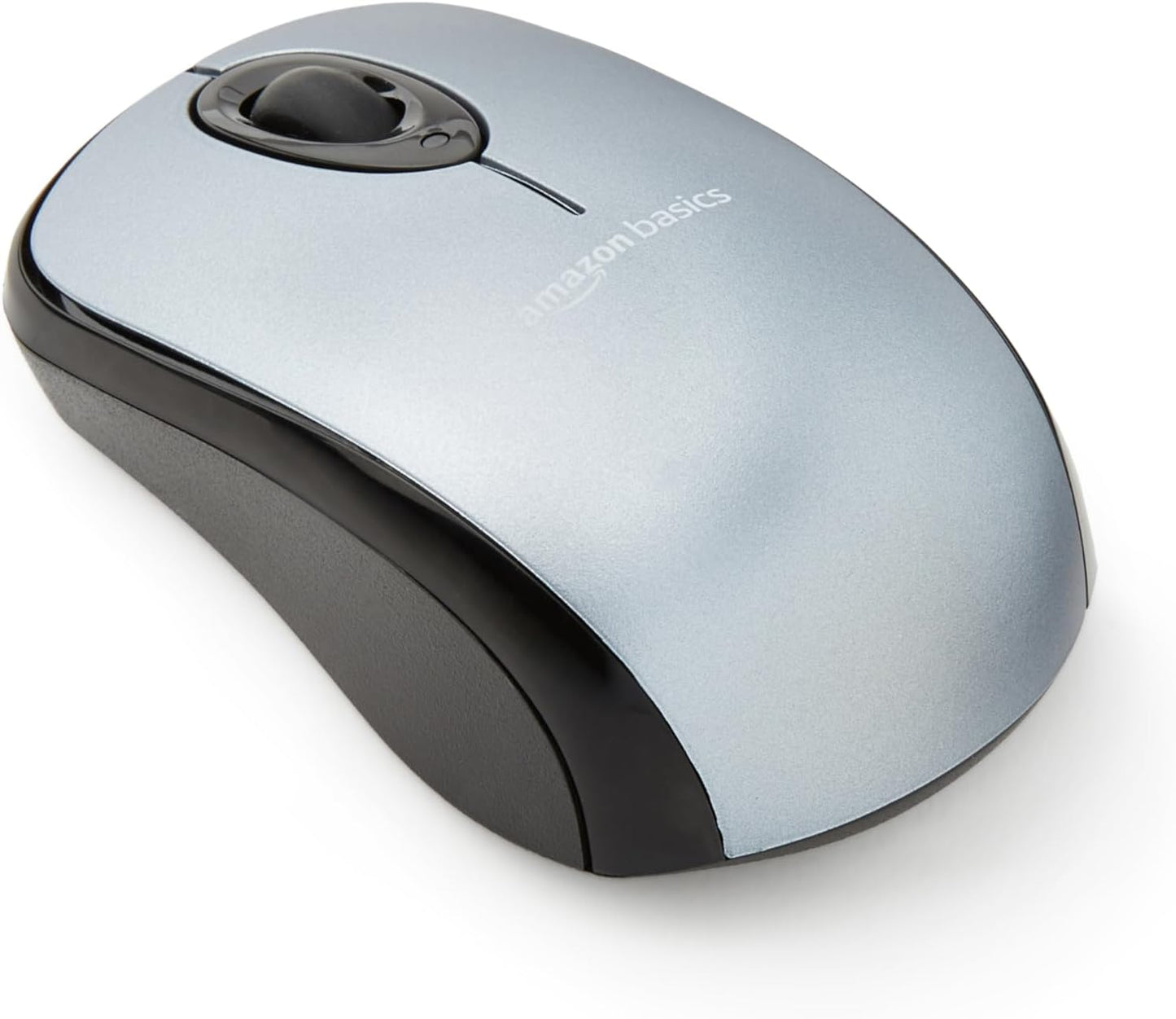 Basics Silver Wireless Mouse - Reliable 2.4GHz Connectivity