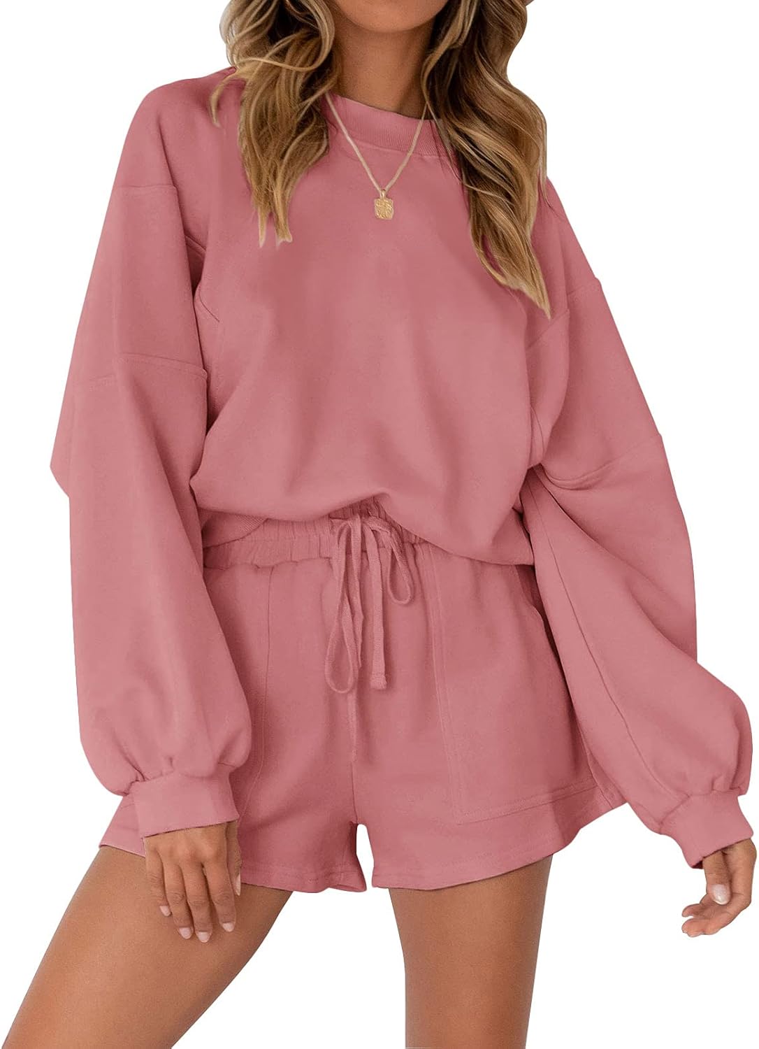 Oversized Batwing Sleeve Lounge Sets for Women - Cozy Comfort