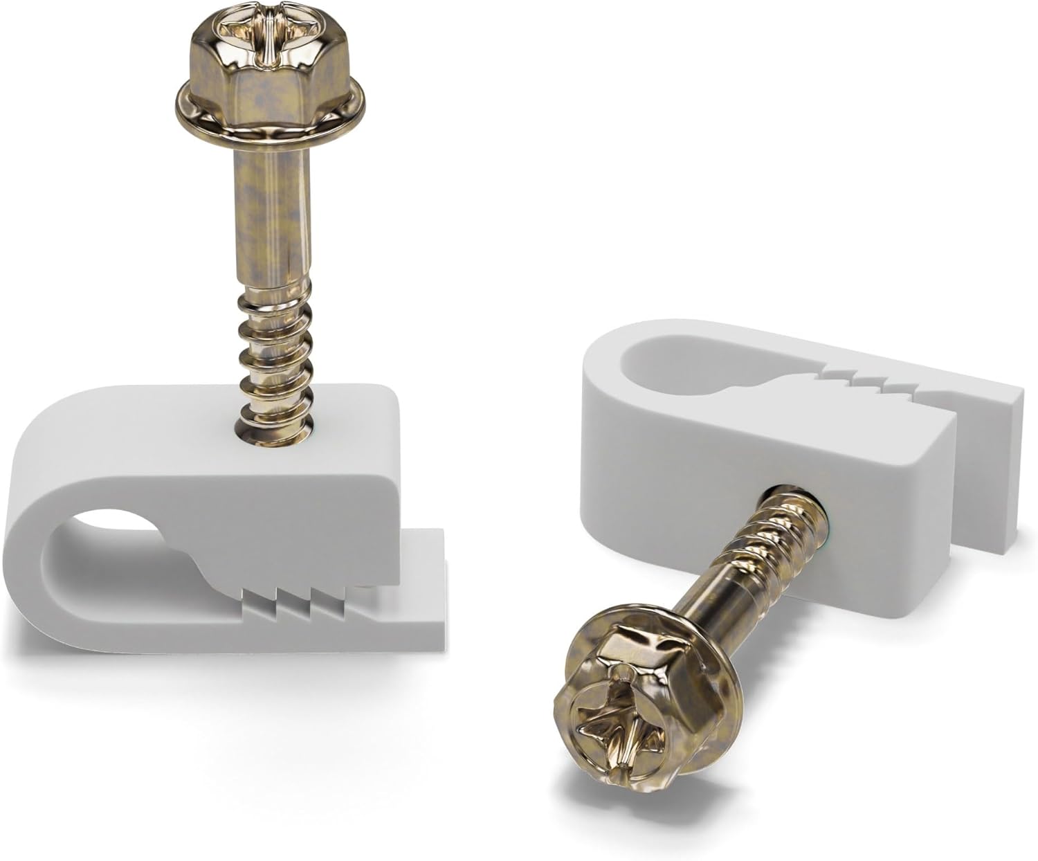 Secure Your Cables with Ease - 100 White Cable Clips