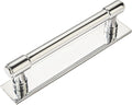 Polished Nickel Cabinet Pull Backplate 3-3/4 in Hole Center - Durable