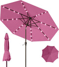 9FT Patio Umbrella with Solar Lights - LED Lighted Market Umbrella 32
