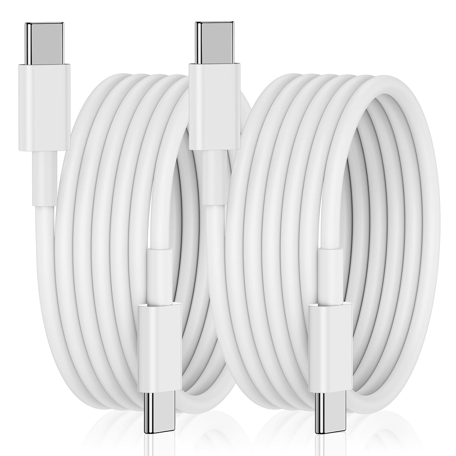 Fast Charge iPhone 15 & 16 2-Pack USB-C Cables - 6FT 60W