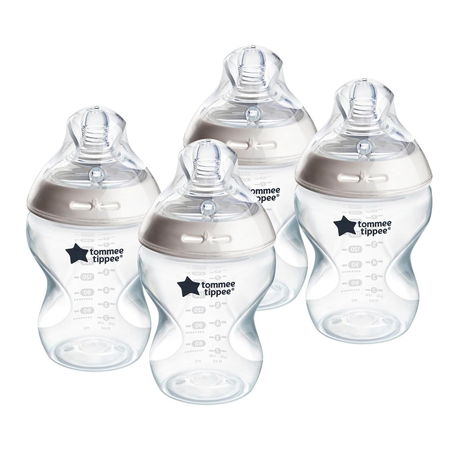 Tommee Tippee Anti-Colic Bottles, Natural Latch, 9oz, Pack of 4