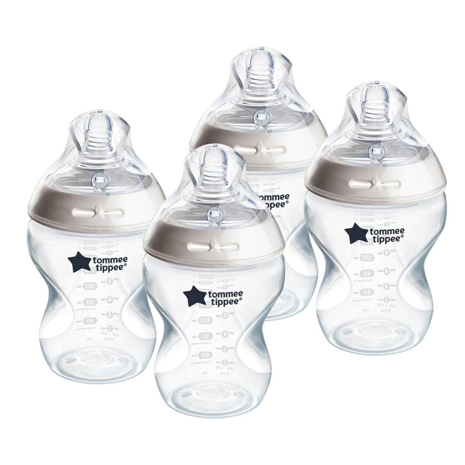 Tommee Tippee Anti-Colic Bottles, Natural Latch, 9oz, Pack of 4