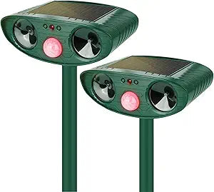 2024 Solar Ultrasonic Repellent Defender for Rodents and More