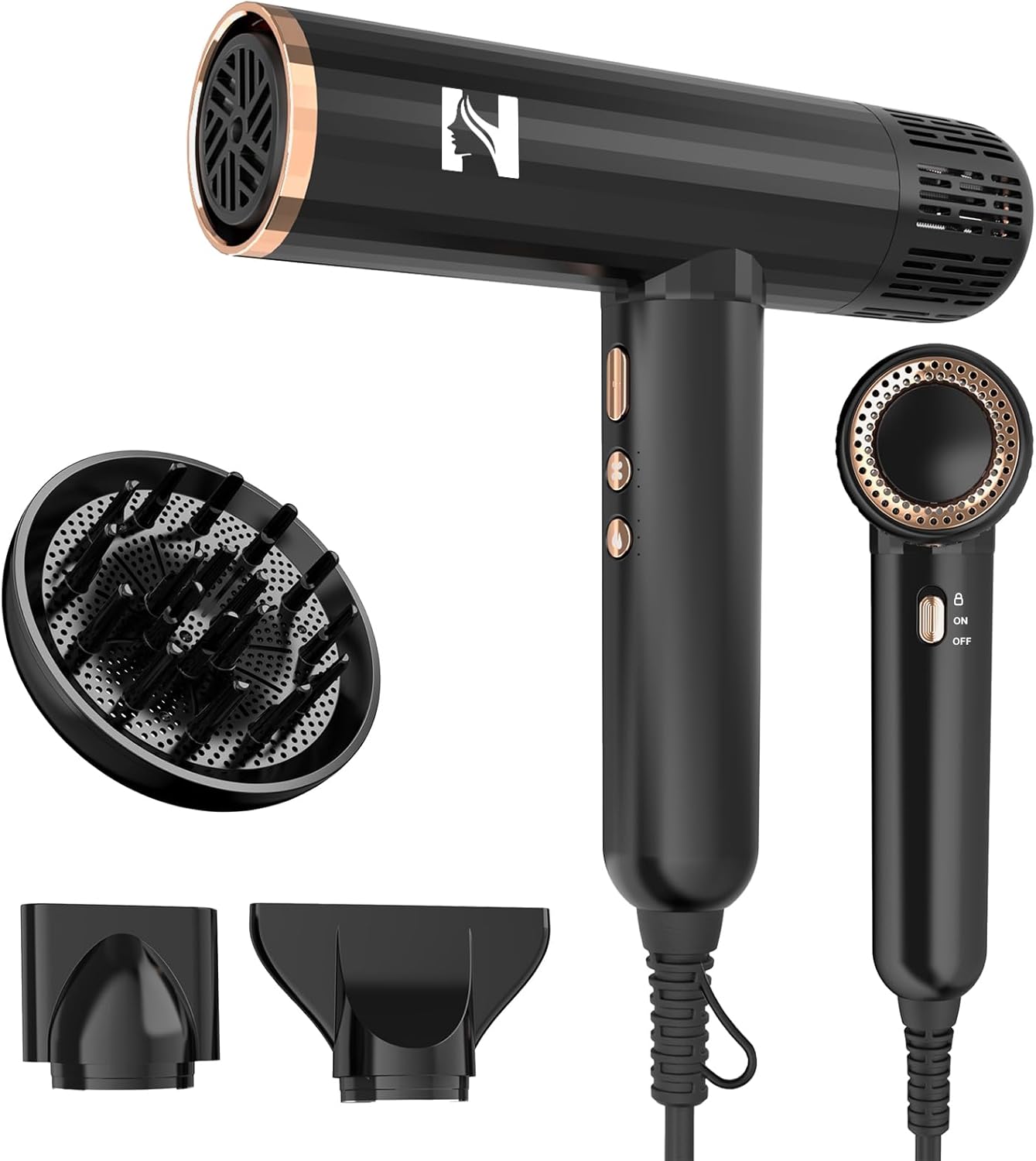 Nicebay Ionic Hair Dryer for Fast Drying and Curly Hair Care