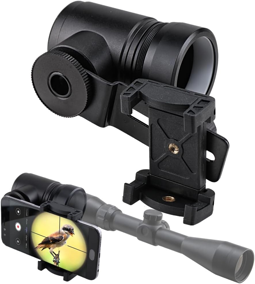 Rifle Scope Camera Adapter for Quick Setup and Dual Viewing