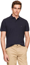 Tommy Hilfiger Men Short Sleeve Polo in Organic Pique Cotton