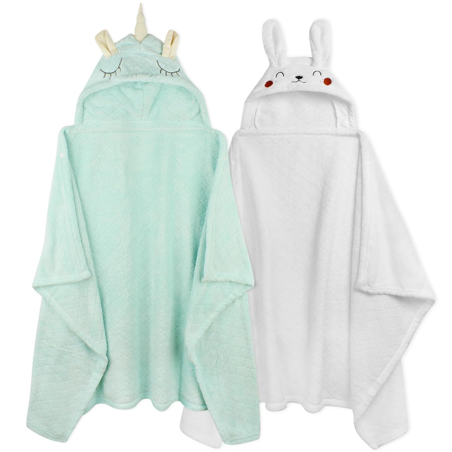 Toddler Bath Towel Hooded Soft Absorbent Beach Towels 50-70