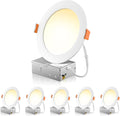 6 in Ultra-Thin 5CCT LED Recessed Ceiling Light - Dimmable, IC Rated