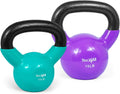 Yes4All Kettlebell Vinyl Coated Sets - Stable Flat Bottom Strength
