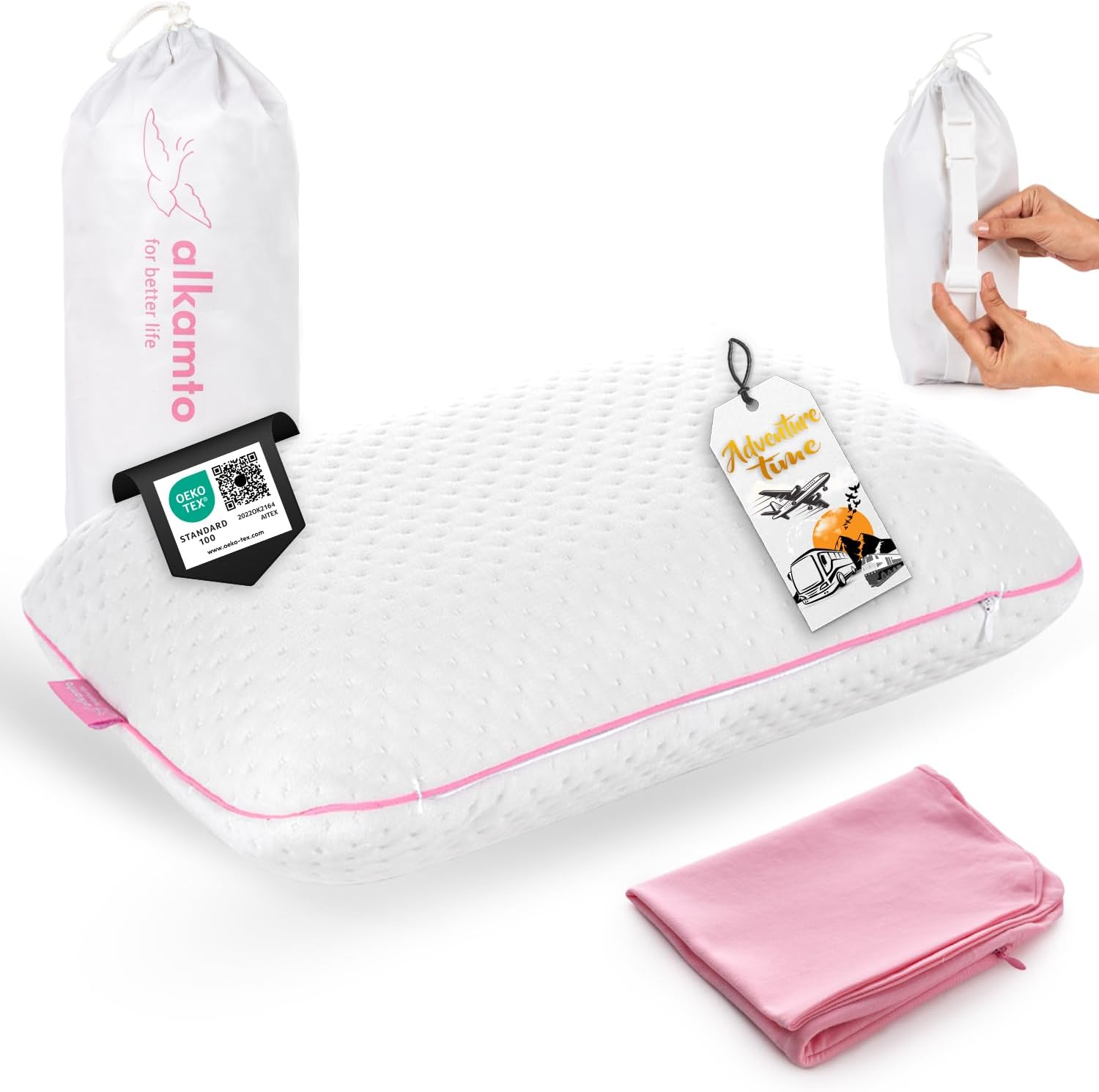 Travel & Camping Comfortable Memory Foam Pillow for All Trips
