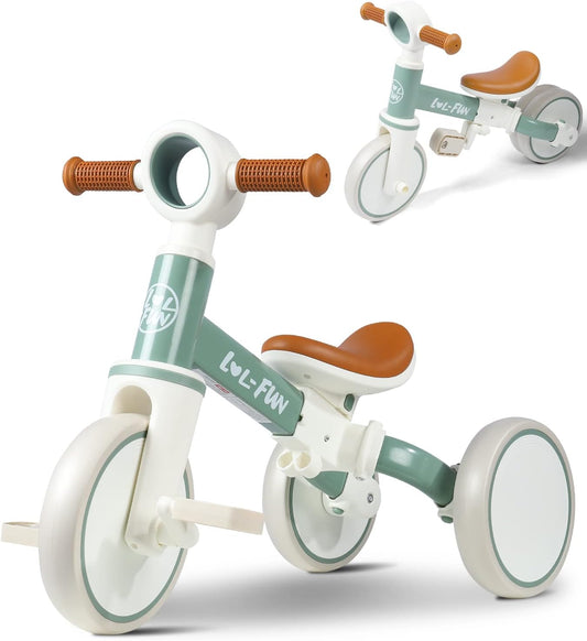 LOL-FUN Tricycle for Toddlers 1-3 Years - 4 in 1 Balance Bike