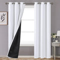 Blackout Curtains 84 in Length Pure White Panels - Full Light Blocking