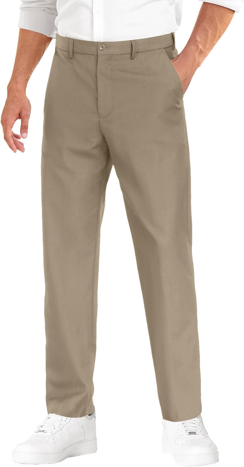 COOFANDY Mens Dress Pants with Expandable Waist for Comfort
