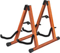 Double Guitar Stand Wooden A-Frame - Holds Two Guitars Securely