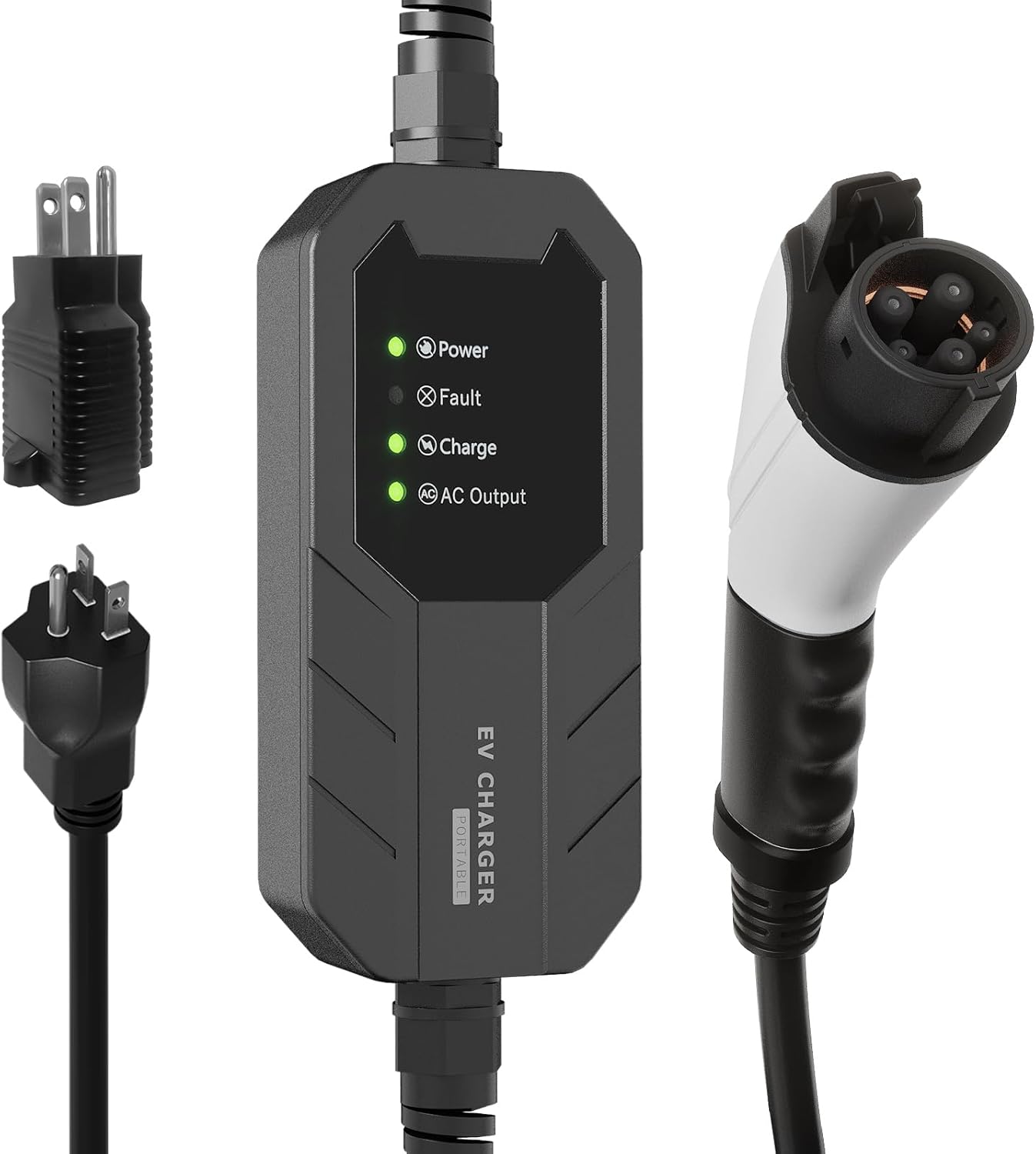MEGEAR Portable EV Charger - Fast 16A Charging, 25FT Cable