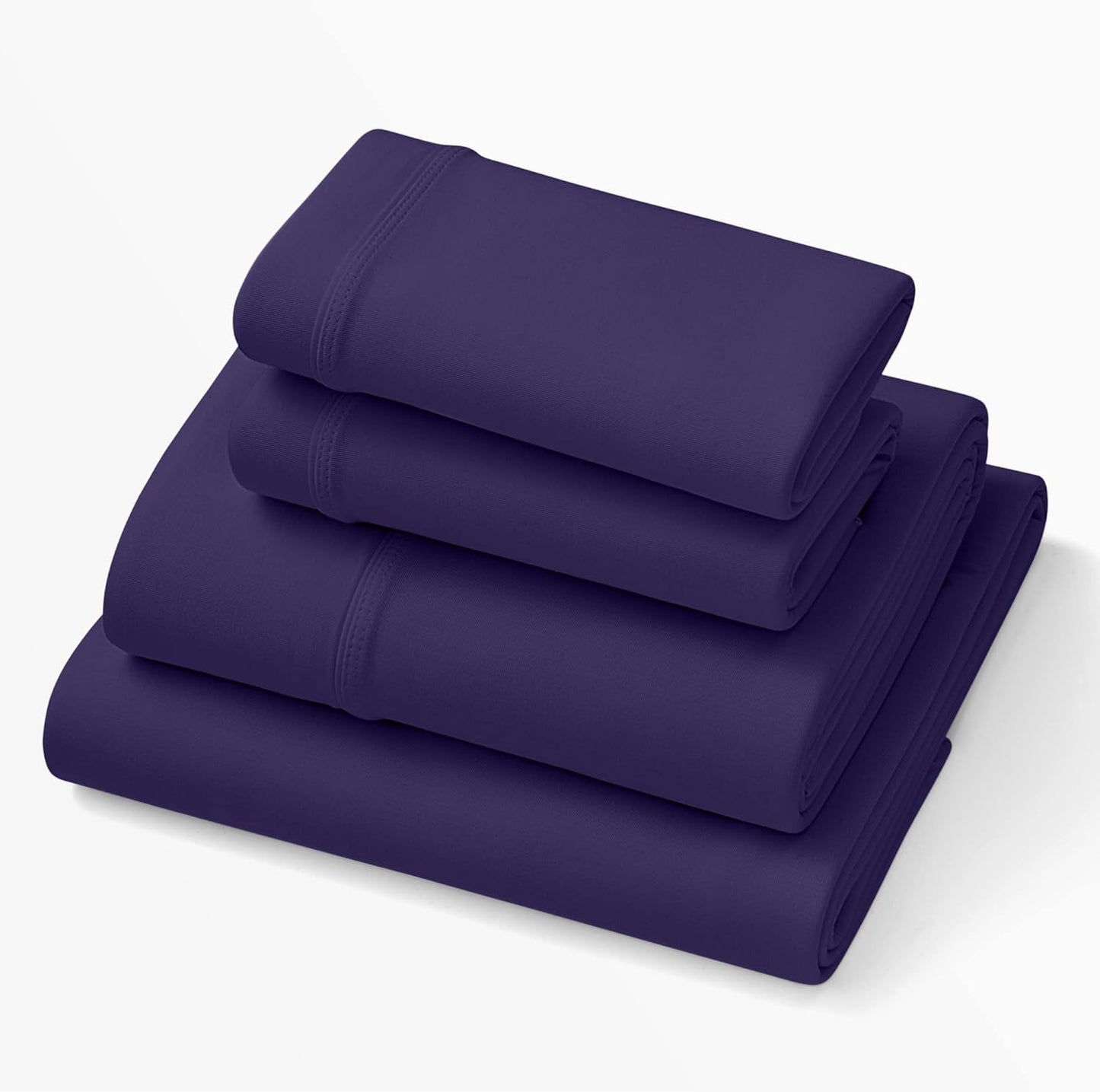Purple Deep Pocket SoftStretch Sheets for Split King Comfort