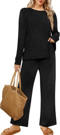 Womens Two Piece Outfits Lounge Sets Cozy Sweater Loungewear WIHOLL