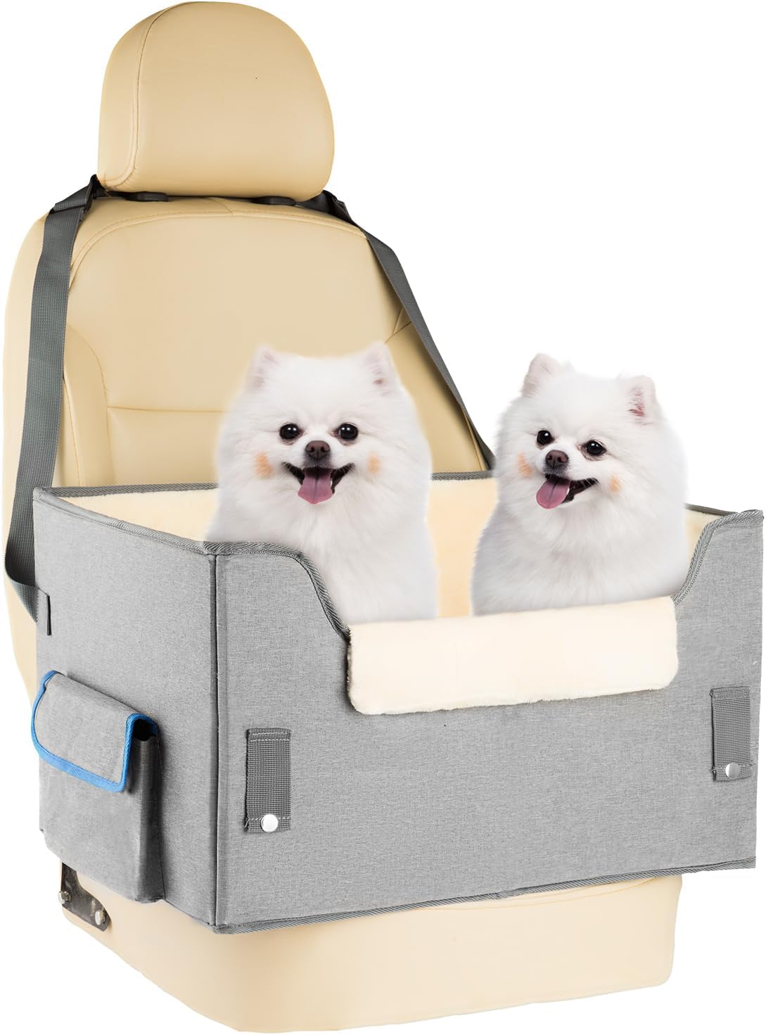 Elevated Dog Car Seat for Small Dogs and Cats with Comfort