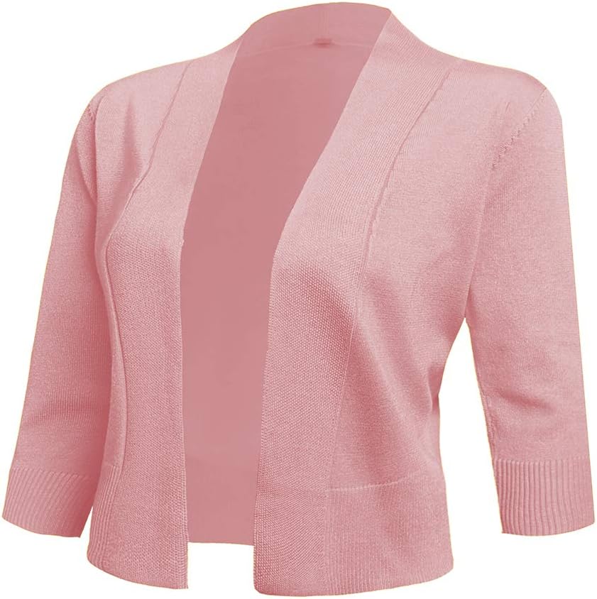 AAMILIFE Women's 3/4 Sleeve Cropped Cardigans for Every Occasion