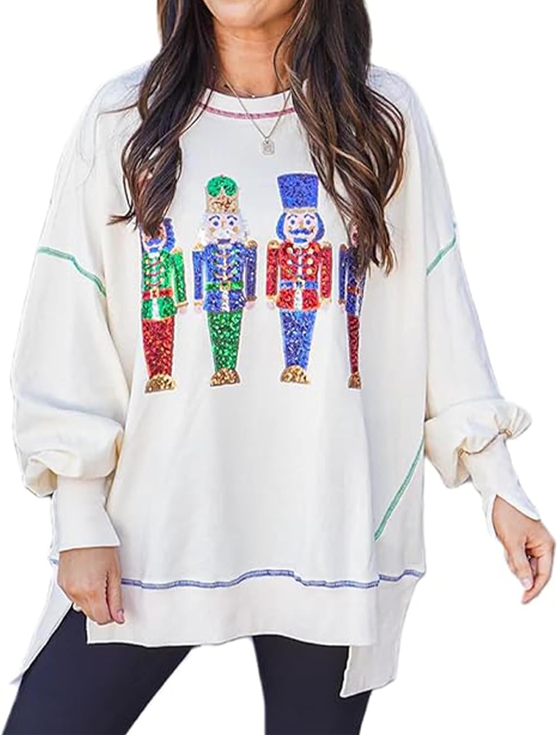 Festive Sequin Christmas Sweatshirt - Sparkle in Style!