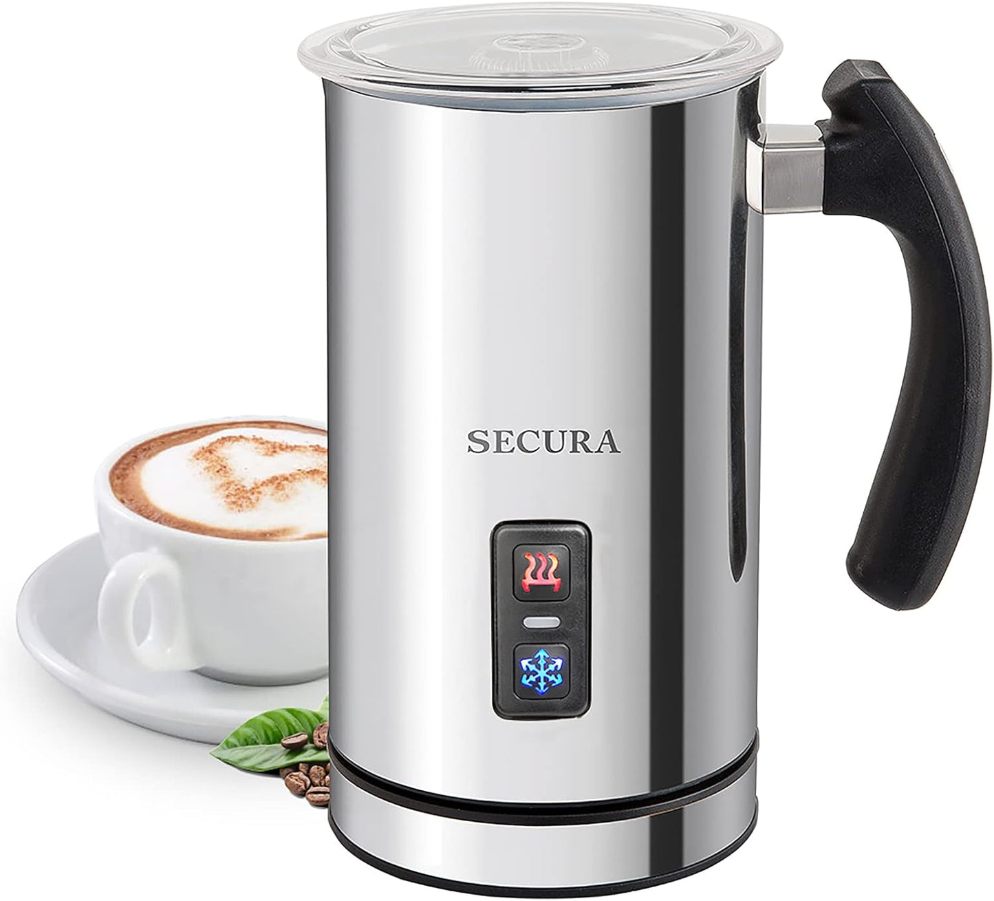 Secura Stainless Steel Milk Frother - Perfect Foam Every Time