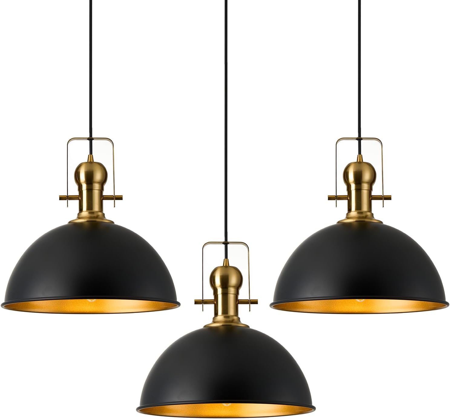 12 Inch Black Farmhouse Pendant Lights for Kitchen Island