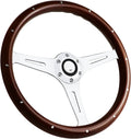 15ft 6 Bolt Wood Grain Racing Rivet Steering Wheel - Vintage Style