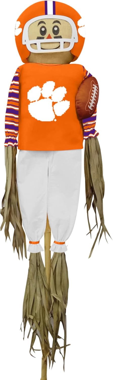 Clemson Tigers Scarecrow with Stake Pole for Outdoor Decor
