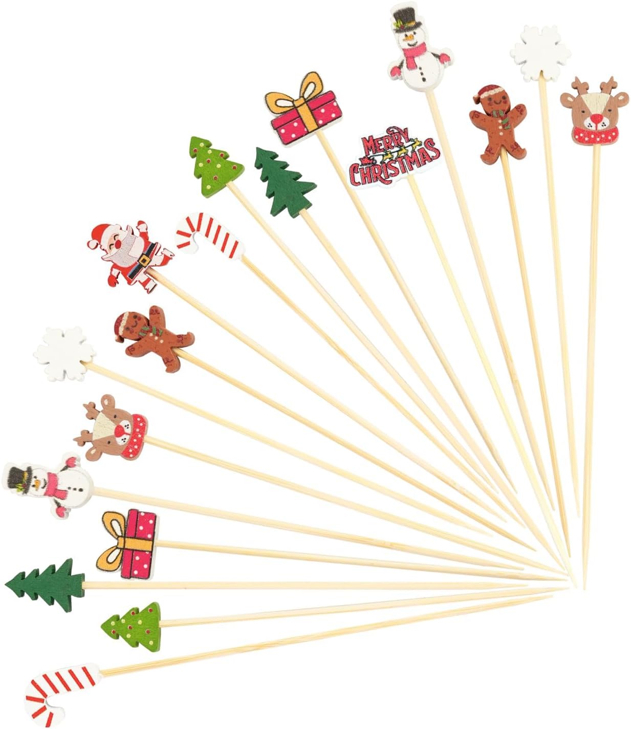 Festive Xmas Toothpicks Set - 100PCS